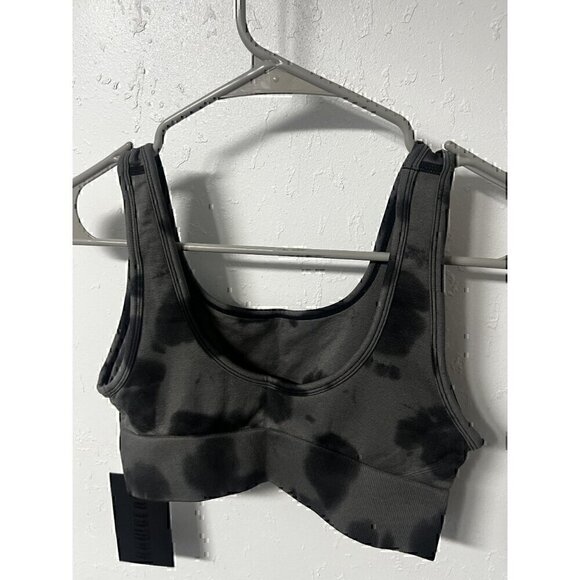 RAWGEAR PULL OVER SPORTBRA, TIE DYE BLACK AND GREY, SMALL - Picture 3 of 3